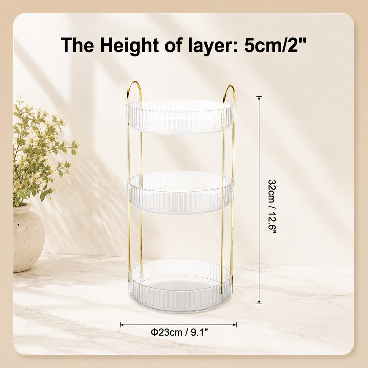 2-Tier Rotating Beauty Organizer