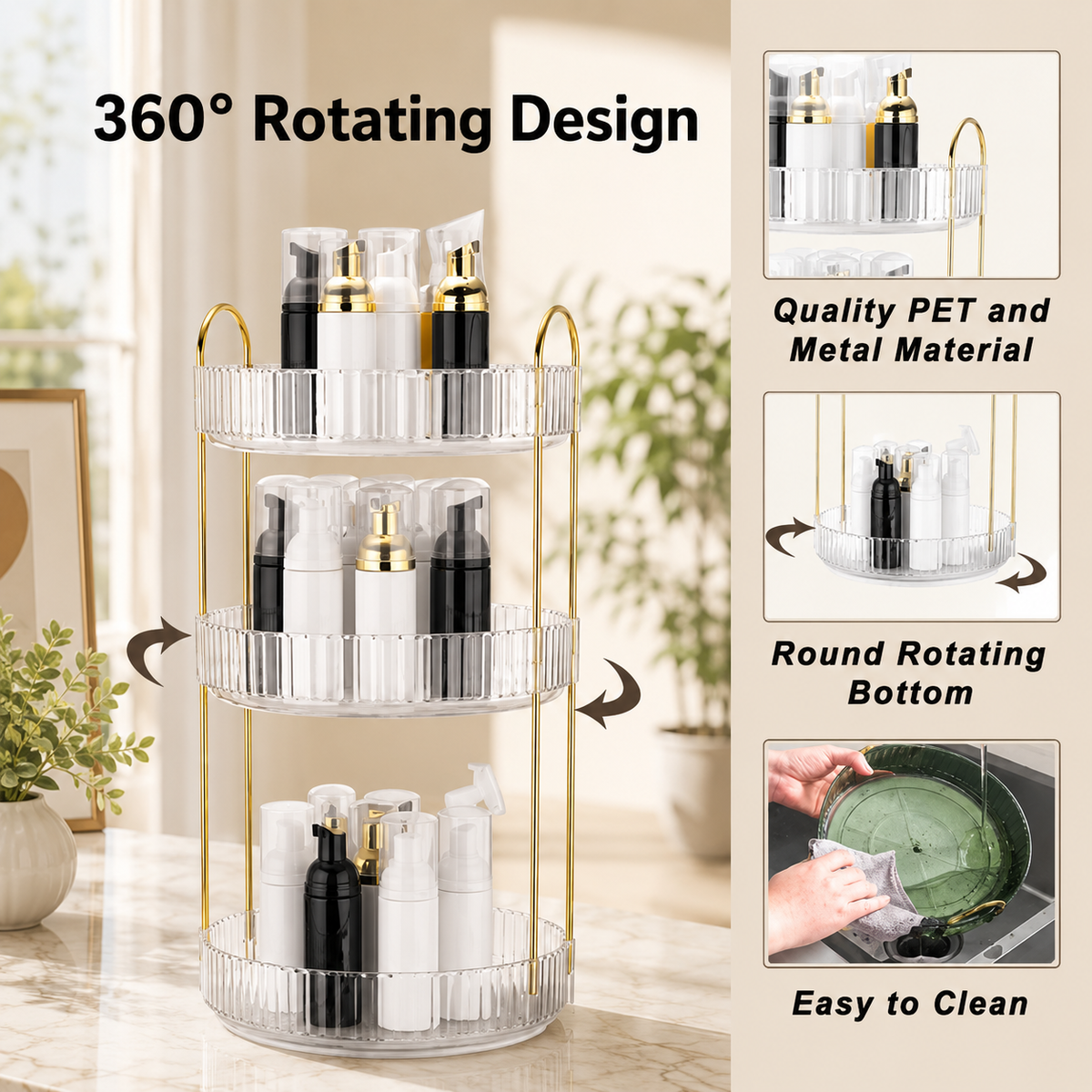 2-Tier Rotating Beauty Organizer