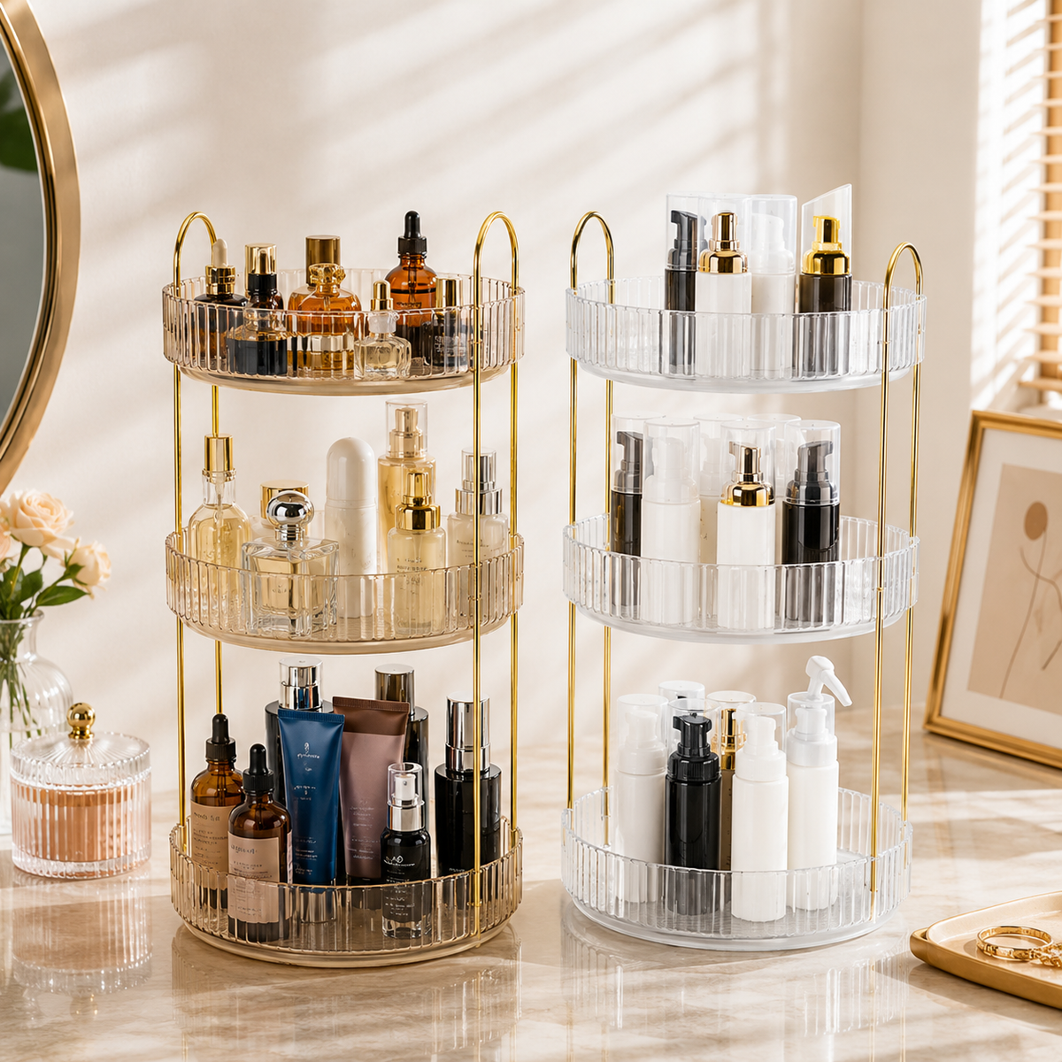 2-Tier Rotating Beauty Organizer