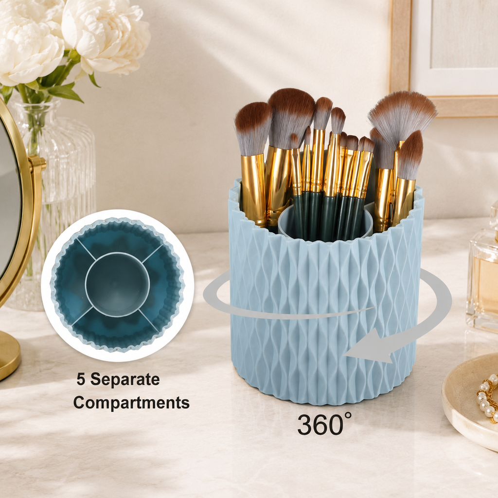 360° Rotating Makeup Brush Holder