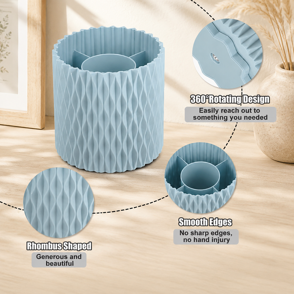 360° Rotating Makeup Brush Holder