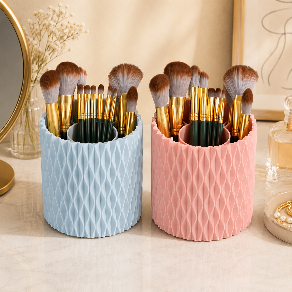 360° Rotating Makeup Brush Holder