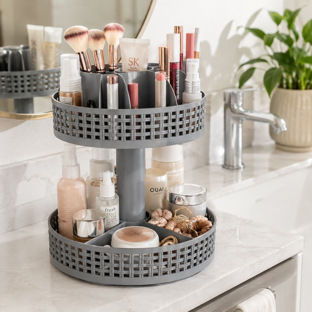 17-Compartment Rotating Beauty Organizer